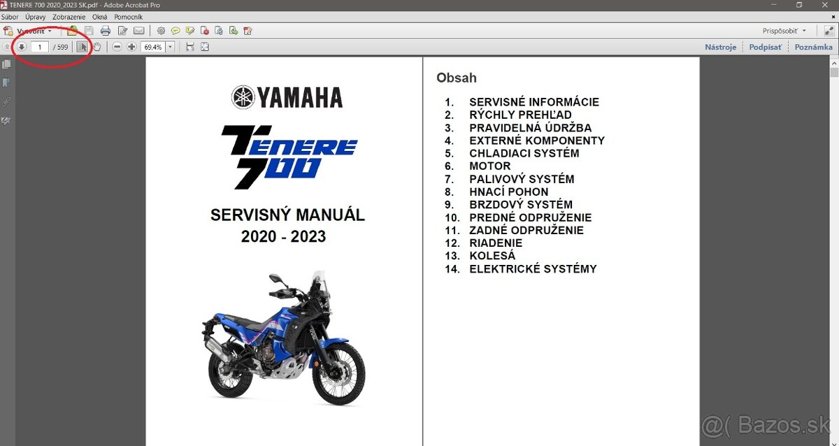 Yamaha tenere 700 servisny manual 2020-2023