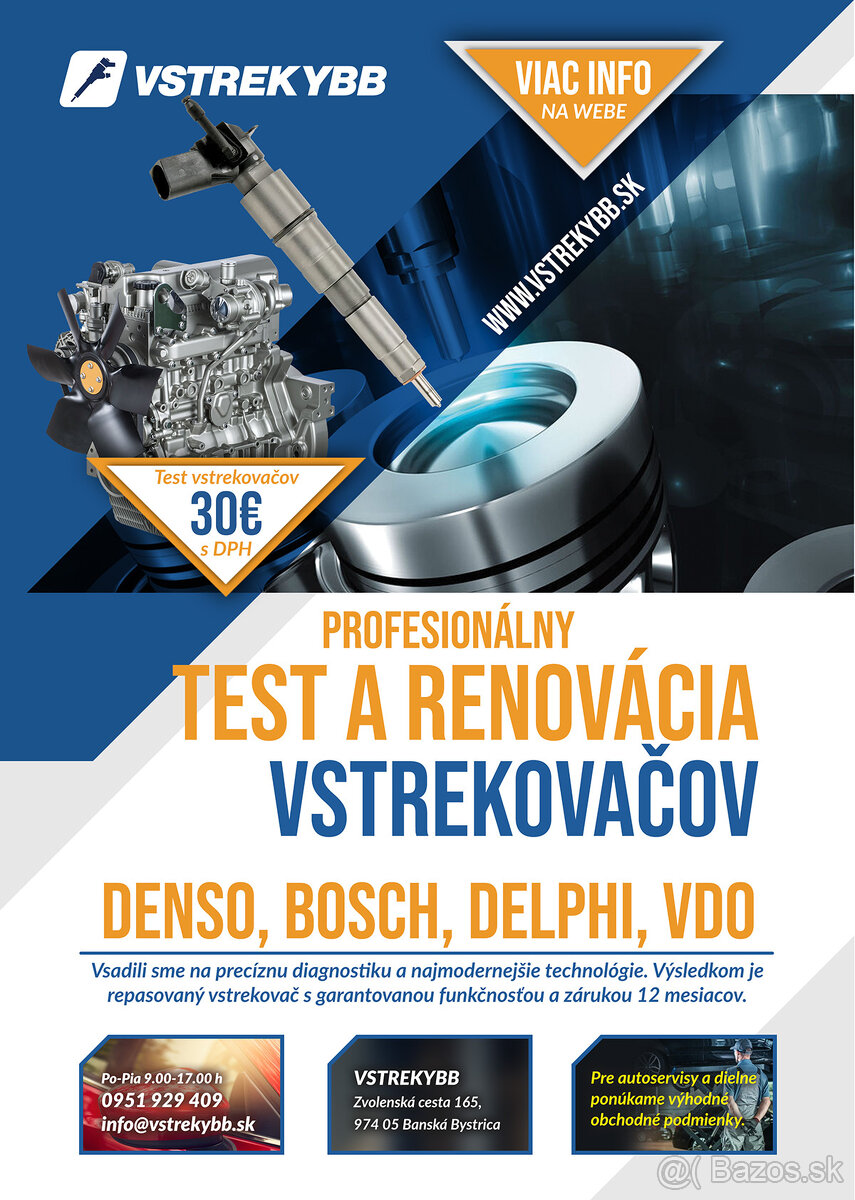 Testovanie a repas cr vstrekovačov