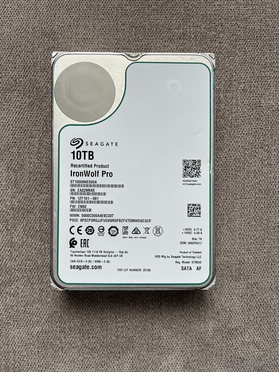 3,5" HDD Seagate IronWolf Pro 10TB - RECERTIFIED