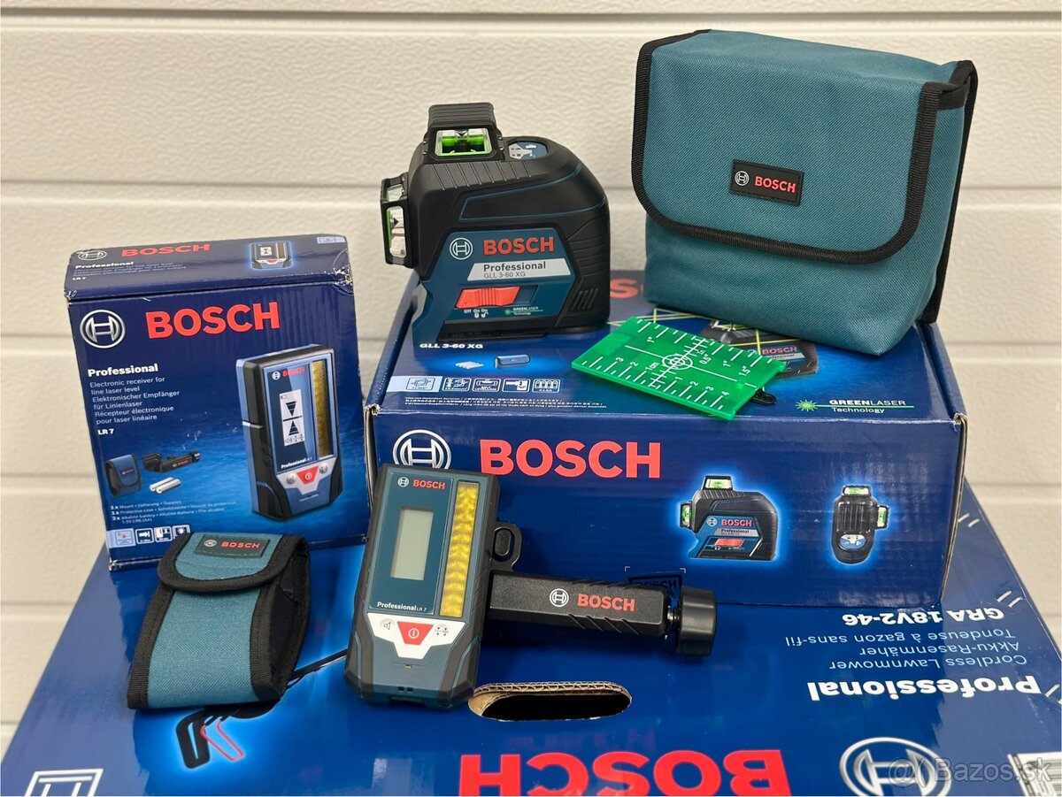 Zeleny laser Bosch GLL 3-60XG, Prijmac Bosch LR7