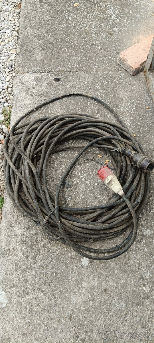 Predlžovací kábel 400V / 380V, 20 m, 4kolik / 4pin