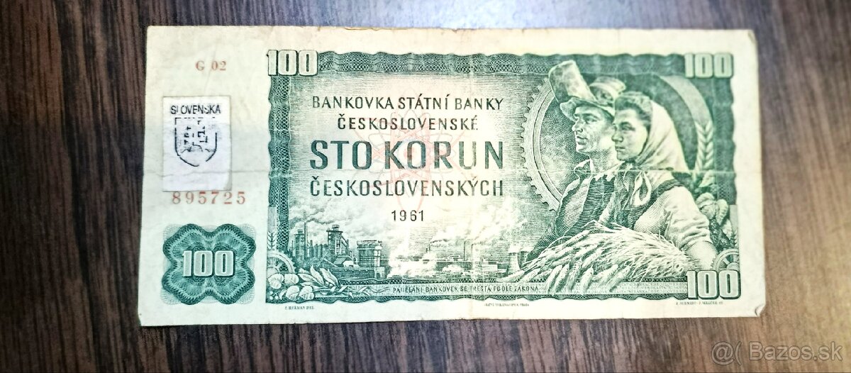 100 KČS s kolkom v zachovalom stave