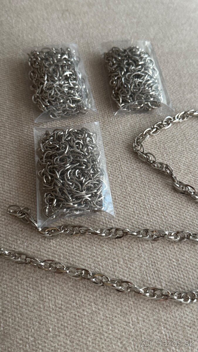 Retiazka na kabelky bez karabíniek, 100 cm, priemer 0,80 cm