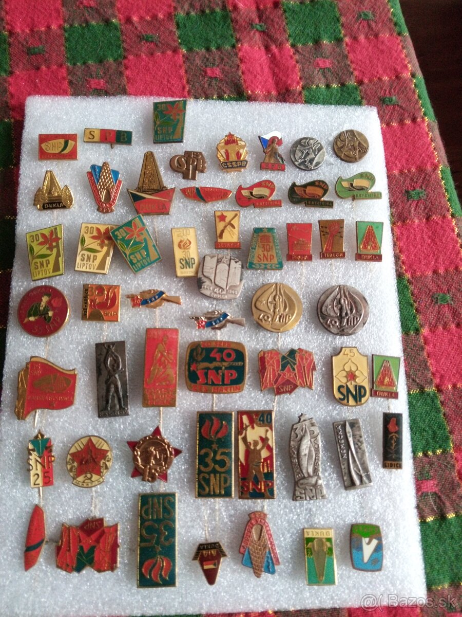 Odznaky SNP.Partizán.Odboj.Oslobodenie.