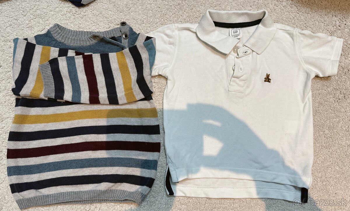 Svetrik a tricko od 6-12 mesiacov znacka Gap, H&M