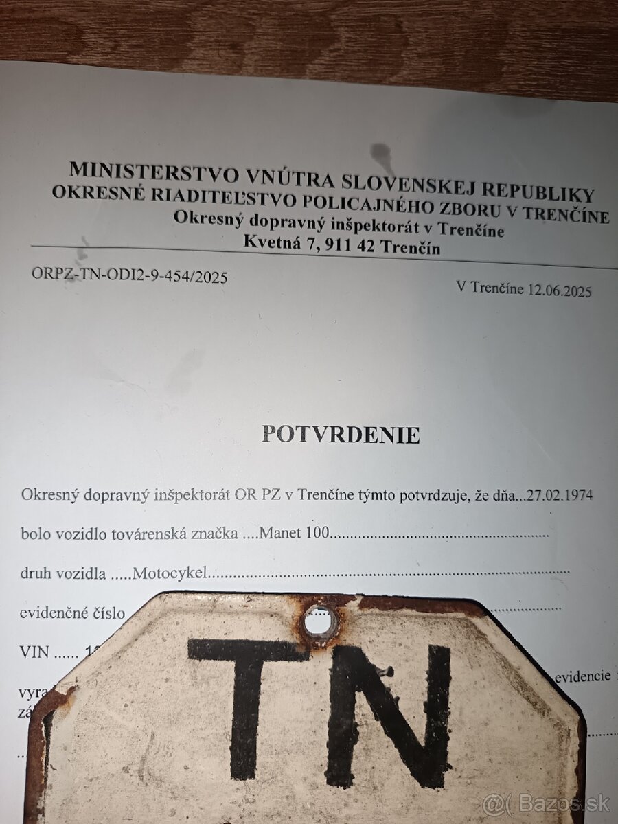 Potvrdenie o vyradení z evidencie