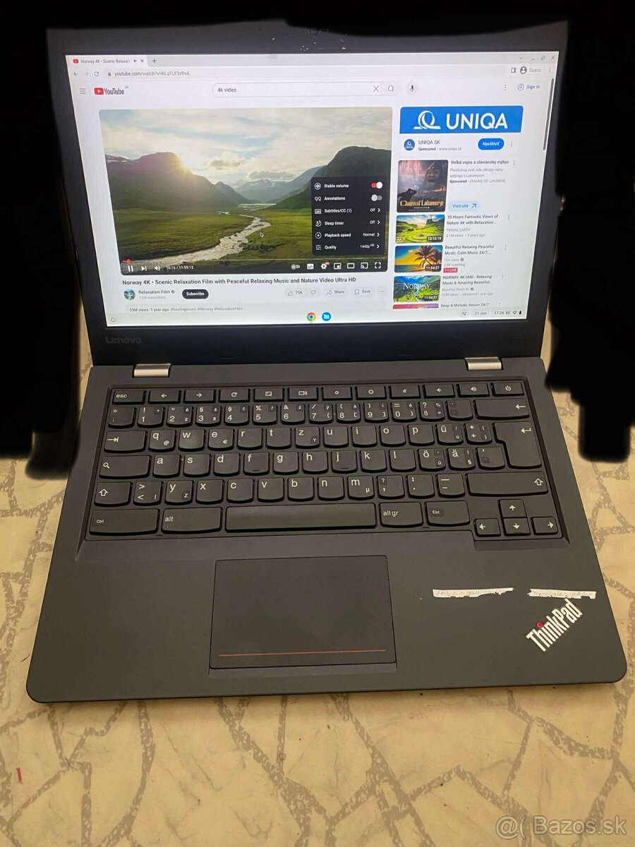 Predám notebook Lenovo ThinkPad 13 Chromebook