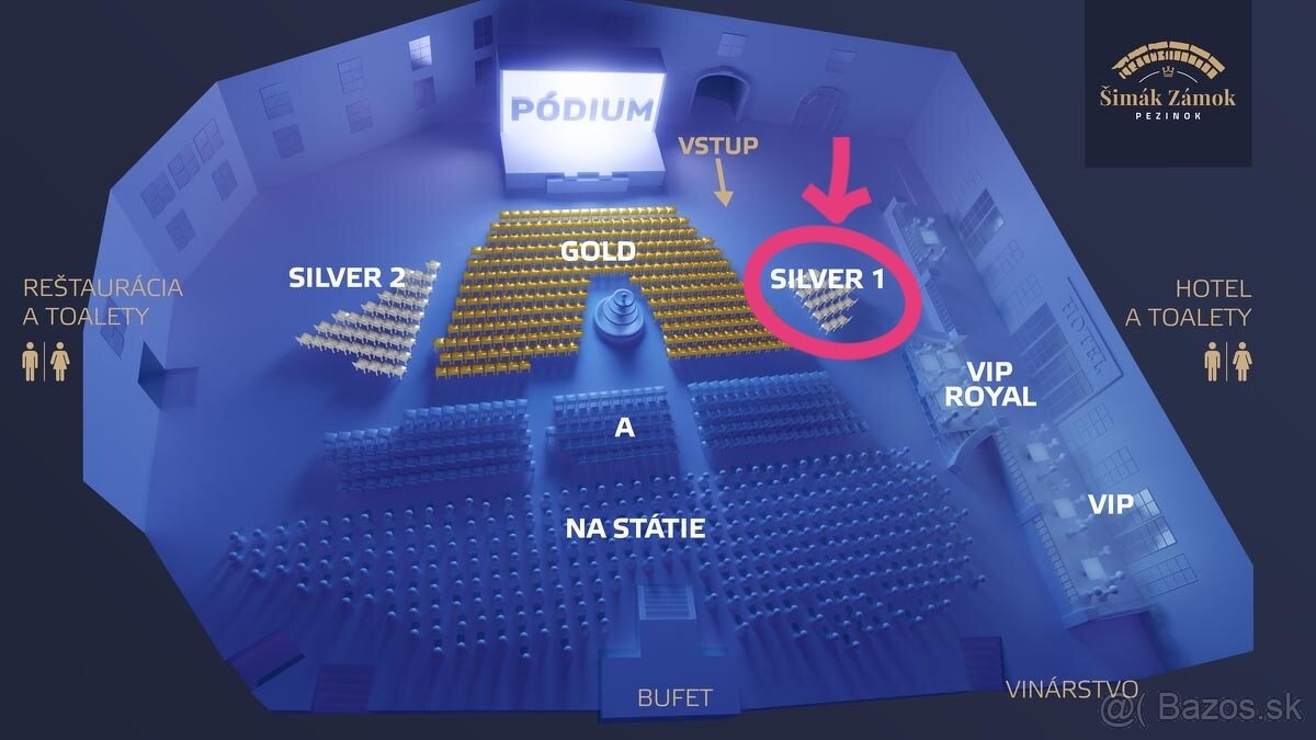 Pražský výběr na zámku v Pezinku 1. 7. 2025 (sedenie vpredu)