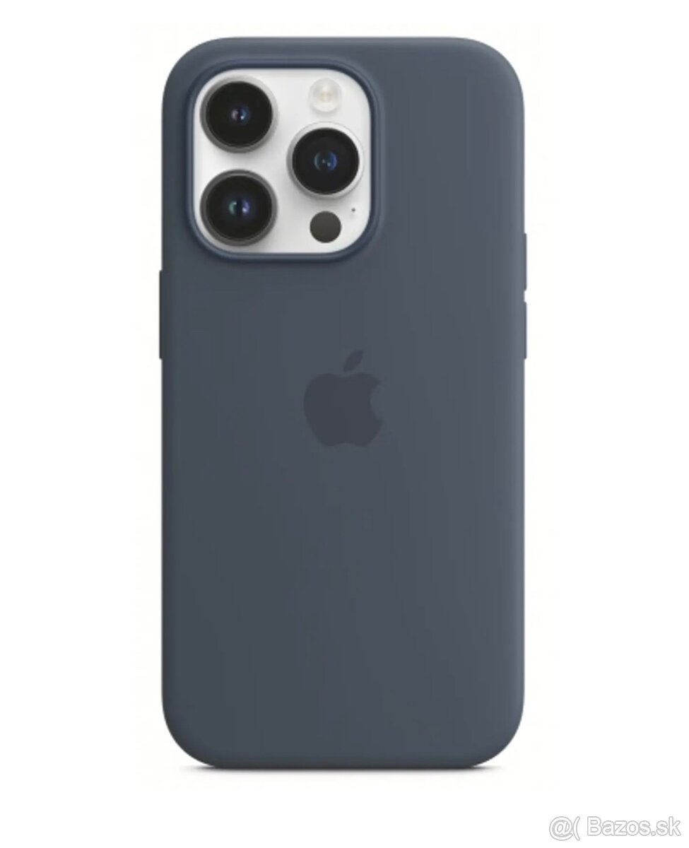 Modre silikónové puzdro MagSafe Apple iPhone 14 Pro