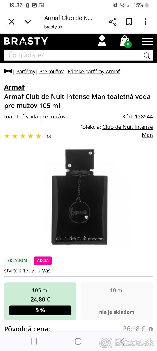 Parfém voda club de nuit intense man