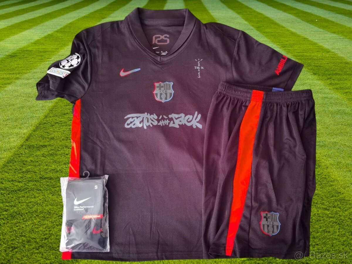 dres Lamine Yamal #10 – FC Barcelona BLACK Travis Scott Limi