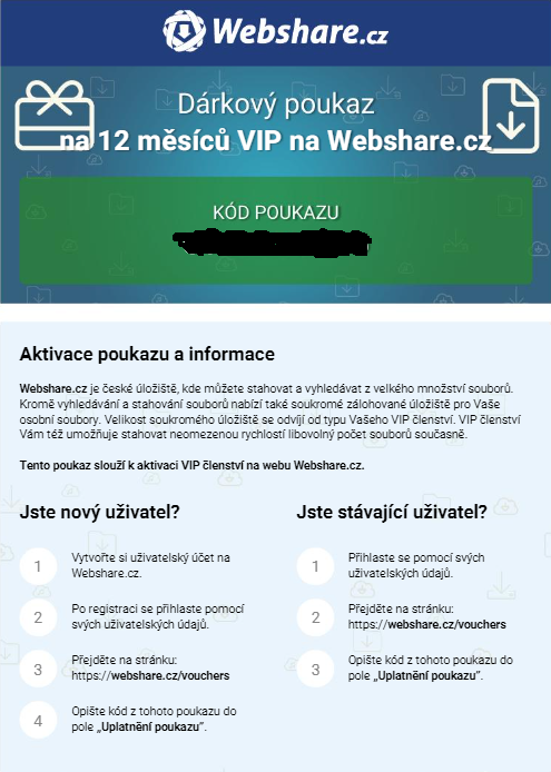 Voucher na Webshare na 1 rok