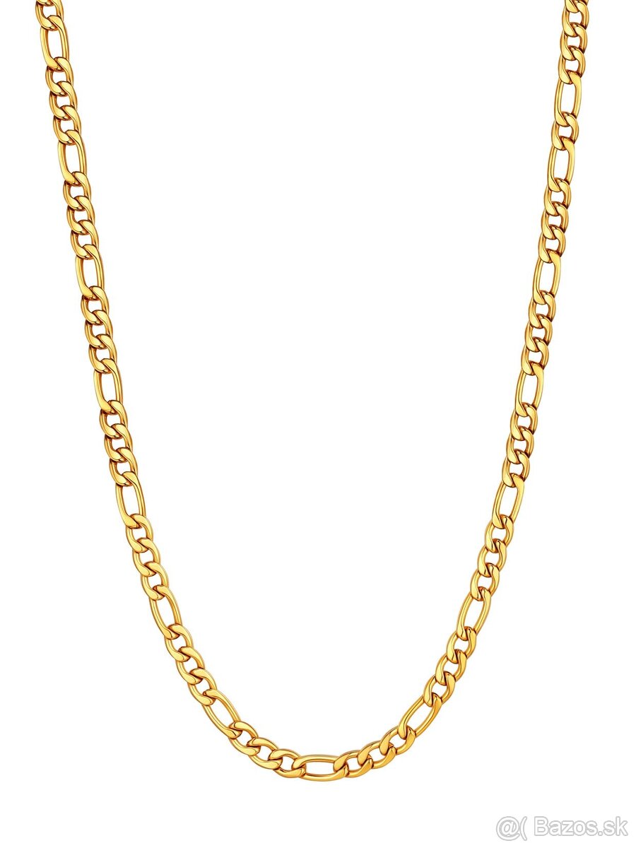 Retiazka pre mužov 12 mm hrubá pozlátená s krátkymi článk