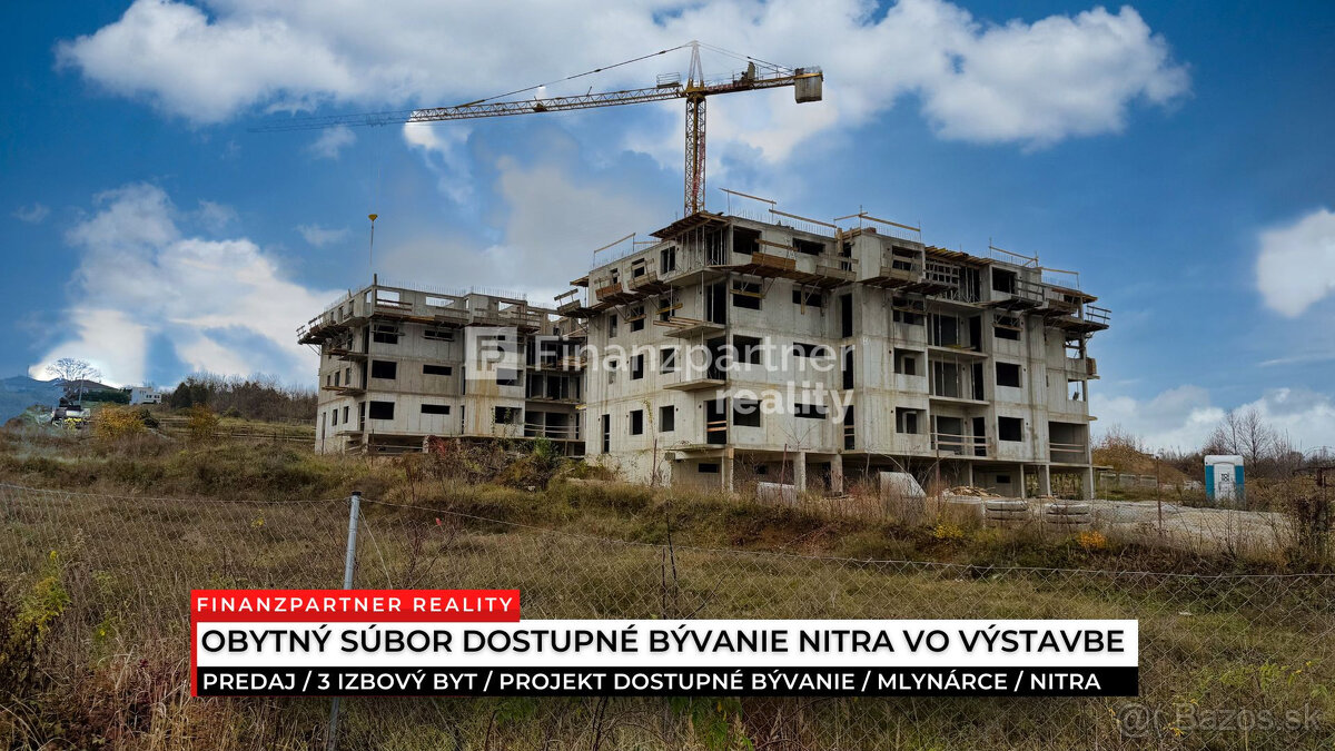 3 izbový byt 85 m² + terasa 76 m² v novom projekte, Nitra