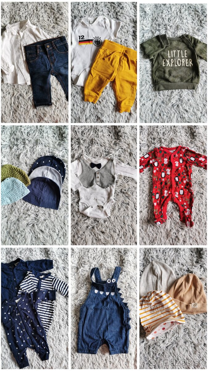 Balík detského oblečenia 0–1 rok – TOP značky – ako nový –