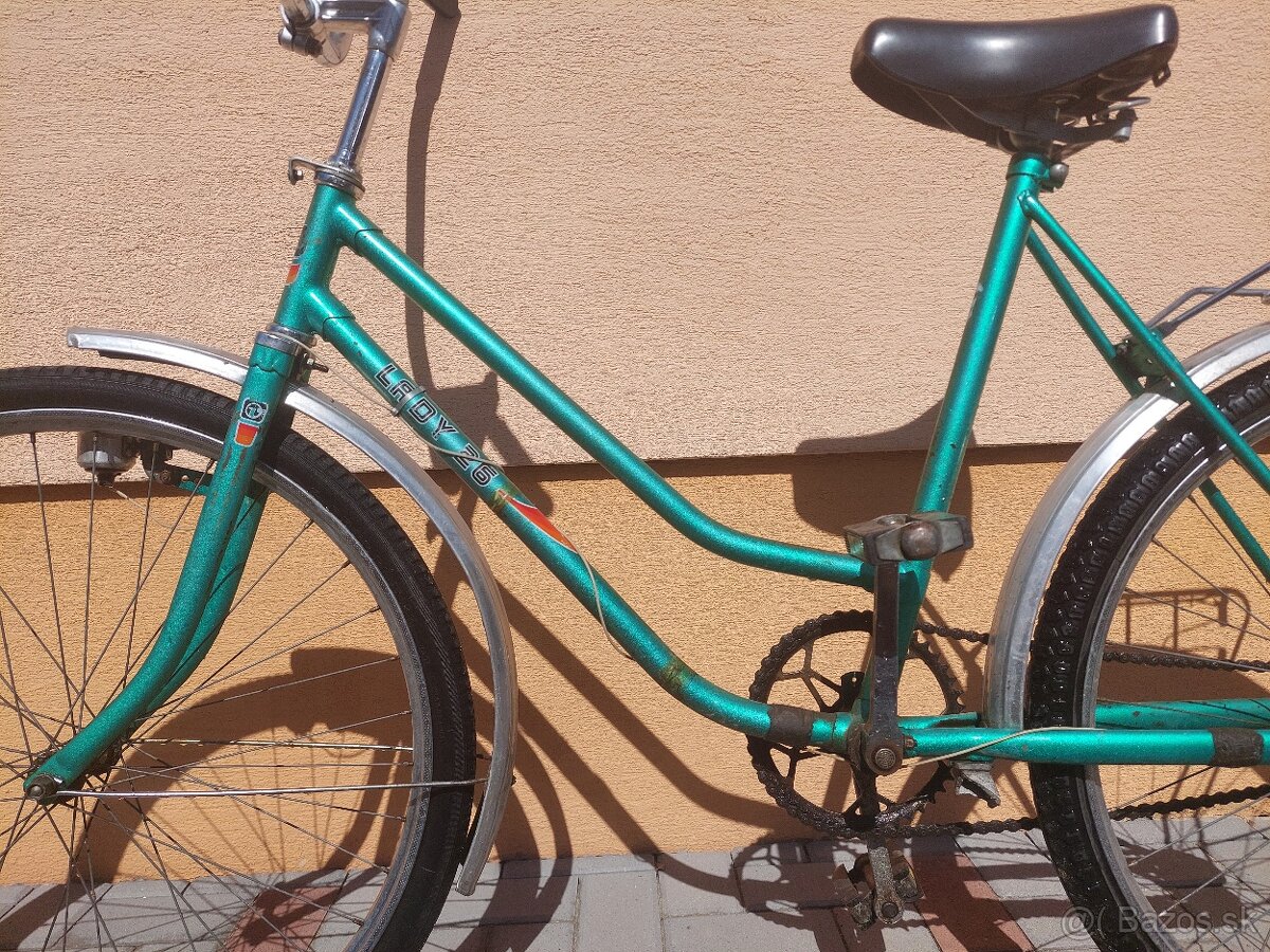 Lady 26 zelený bicykel