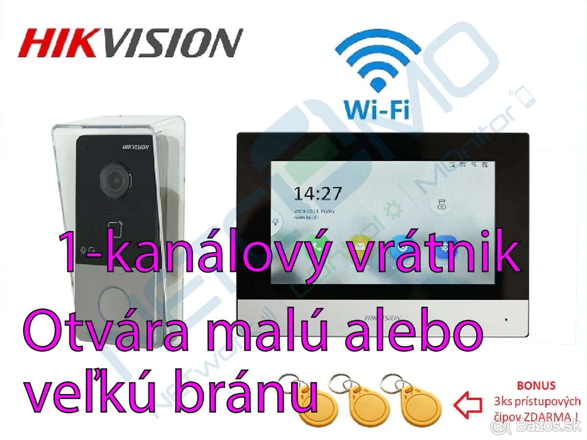 Videovrátnik HIKVISION DS-KIS603-P + ZDARMA strieška