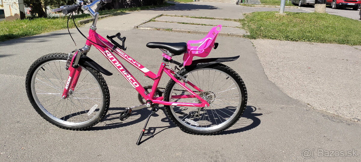 Bicykel Ammaco Sienna 24″ so sedačkou pre bábiky, ako nový