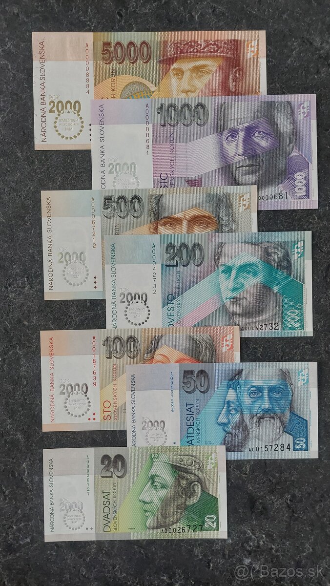 Sada bankoviek SR - Bimilénium 2000, stav N