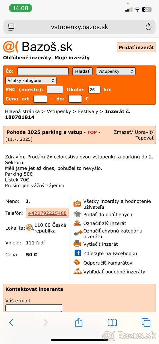 Pozor Podvod Pohoda 2025