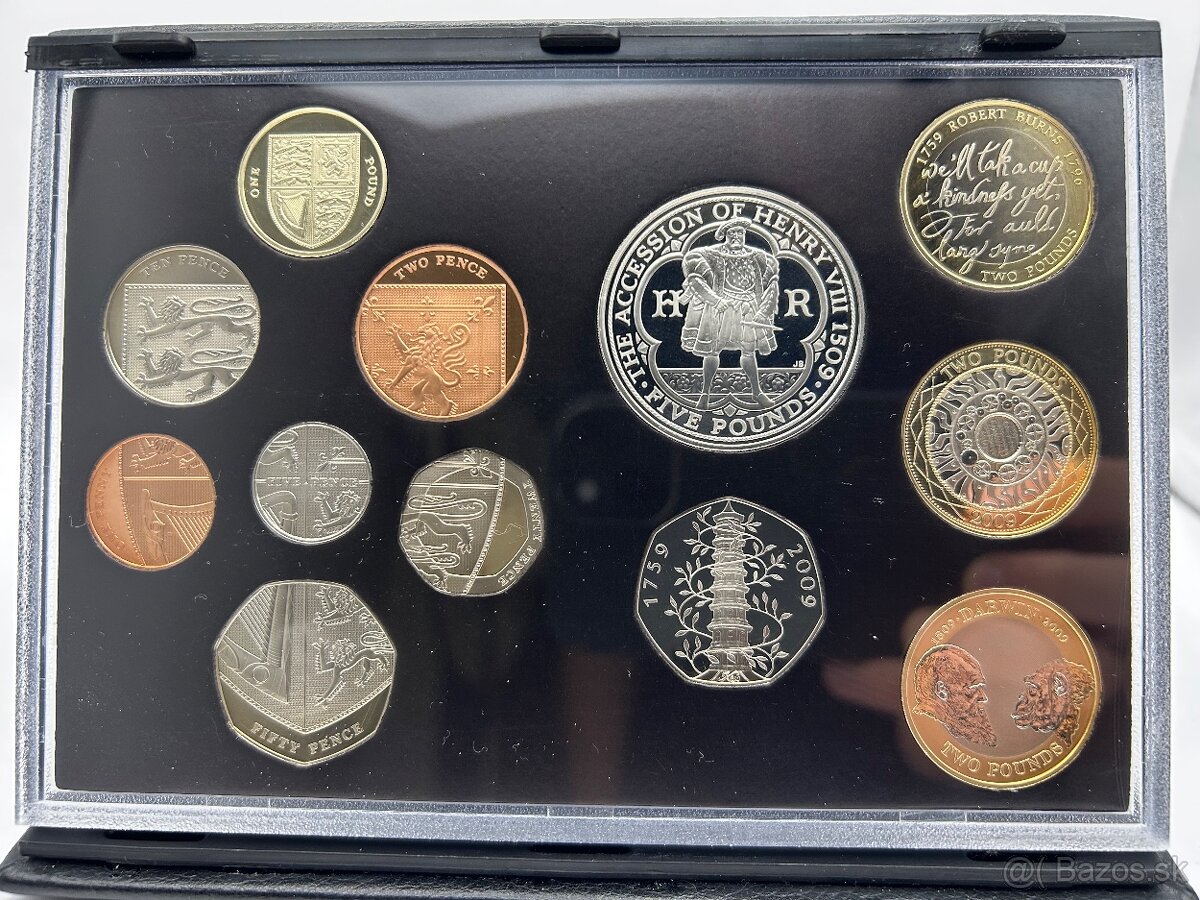 Royal mint Proof set britských mincí proof Kew Garden