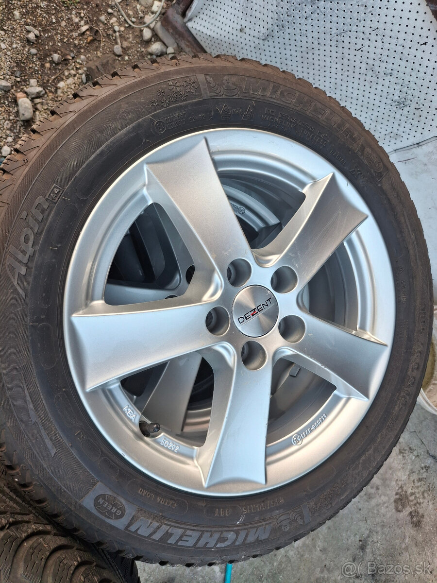 hliníkové disky 5x100 VW POLO + zimné 185/60 r15