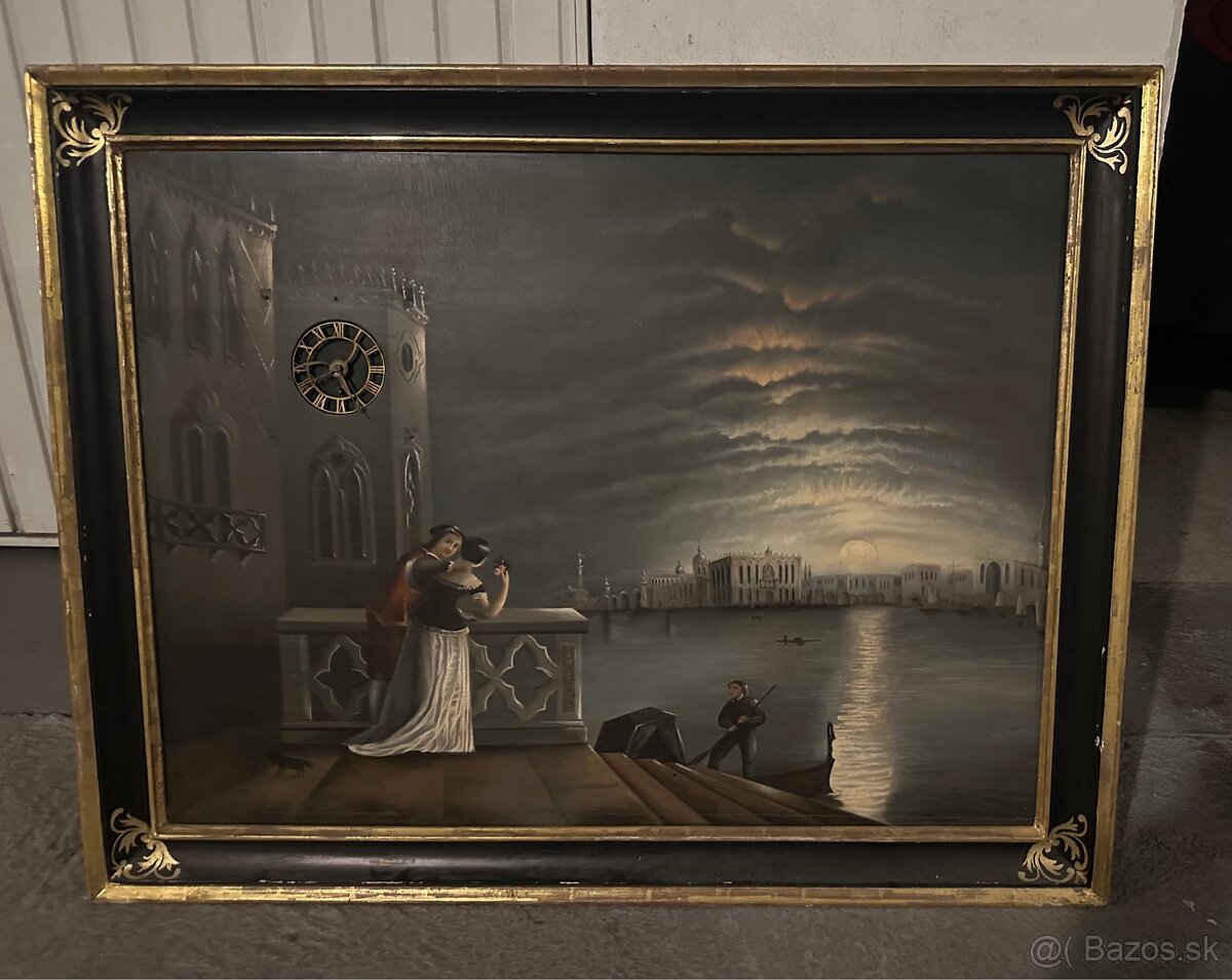 Predam starožitné obrazové hodiny (19. storočie)