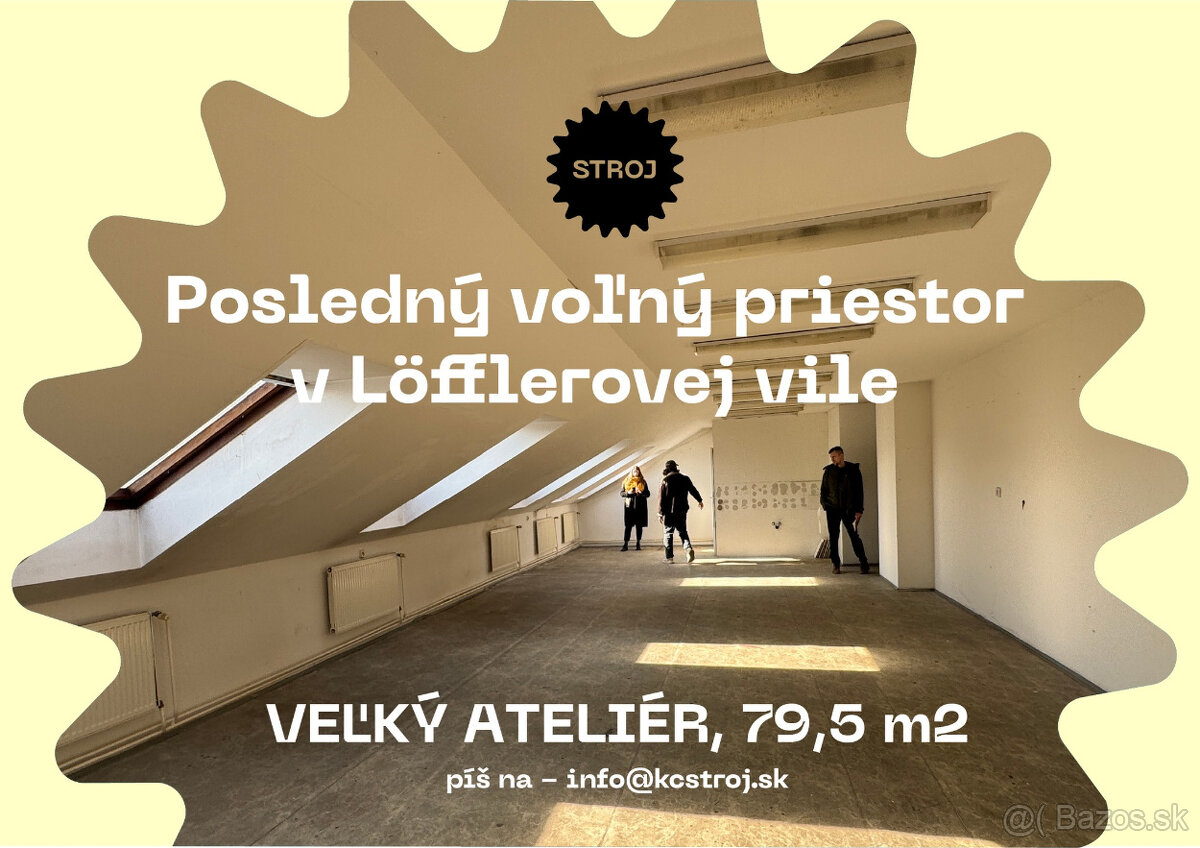 Ateliér s kúpelňou a záhradou