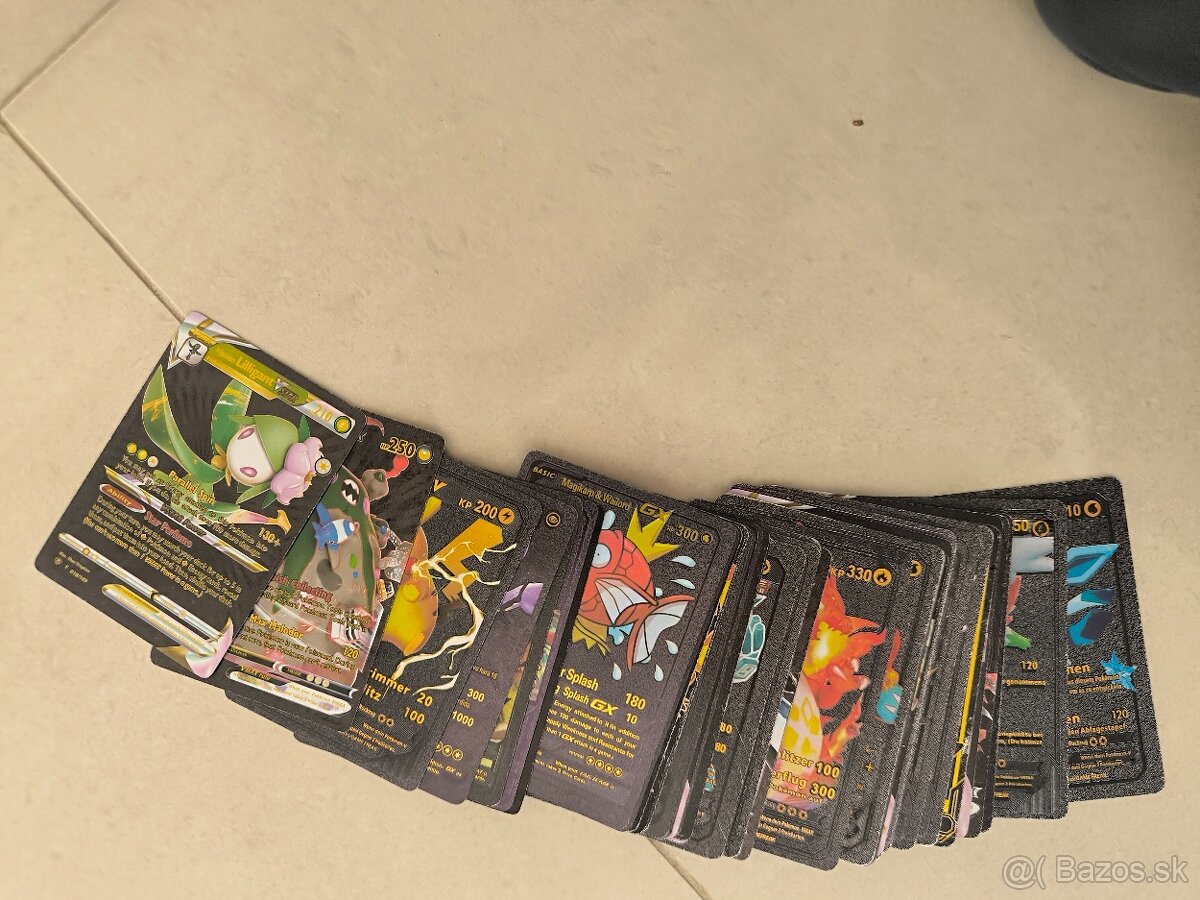 Pokémon čierne karty 21ks
