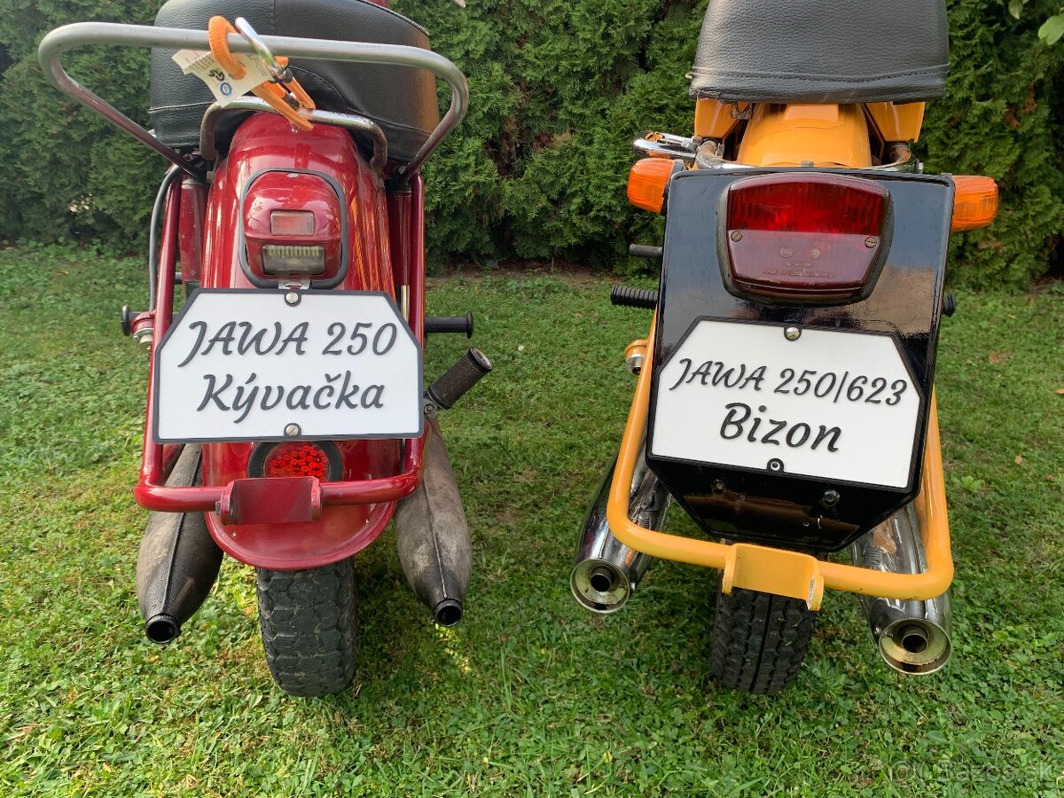 Ozdobné tabuľky na Jawy