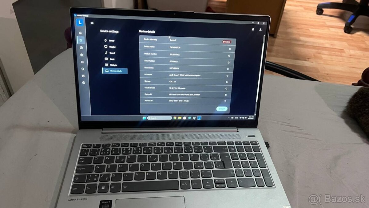 Predám Lenovo IdeaPad 5 15ALC05 – Ryzen 7, 16 GB RAM, 512 GB