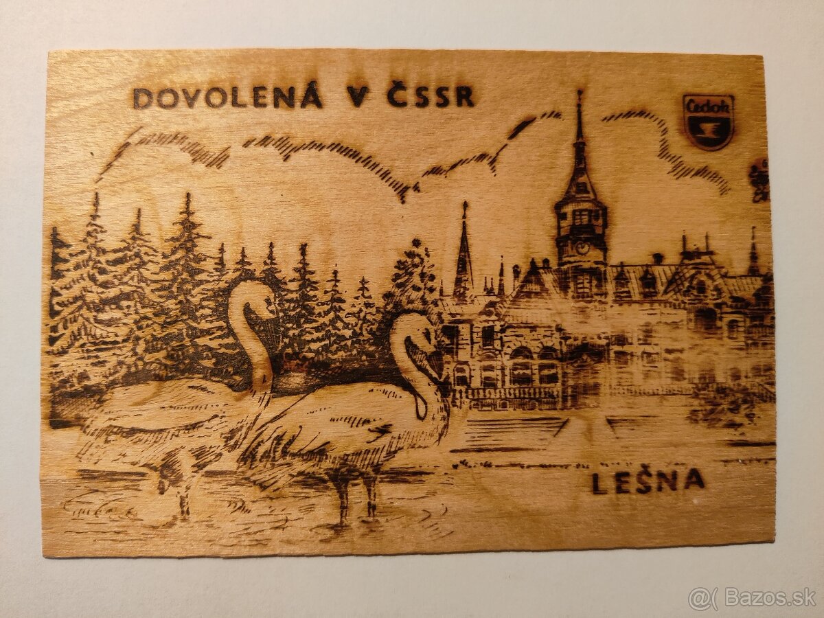drevená pohľadnica