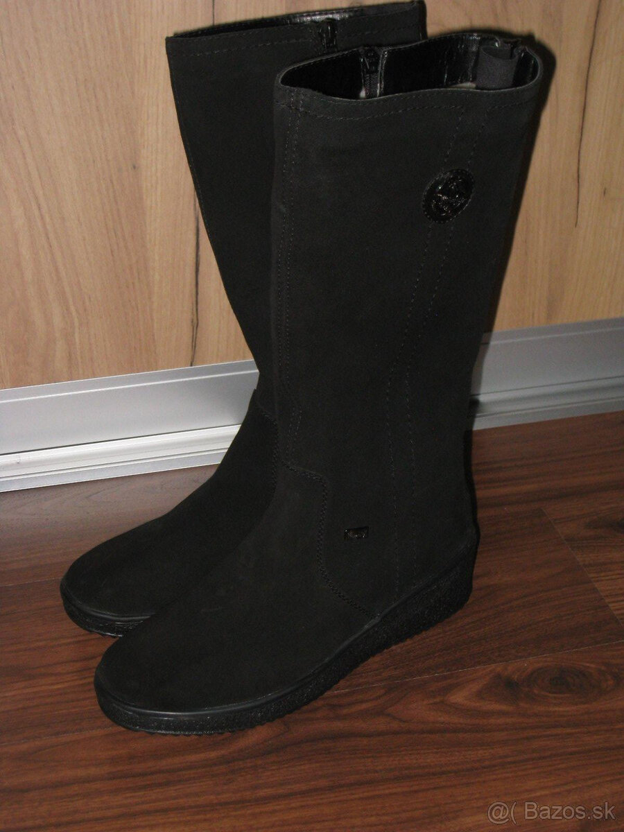 Dámske kožené čižmy Rieker, č. 37