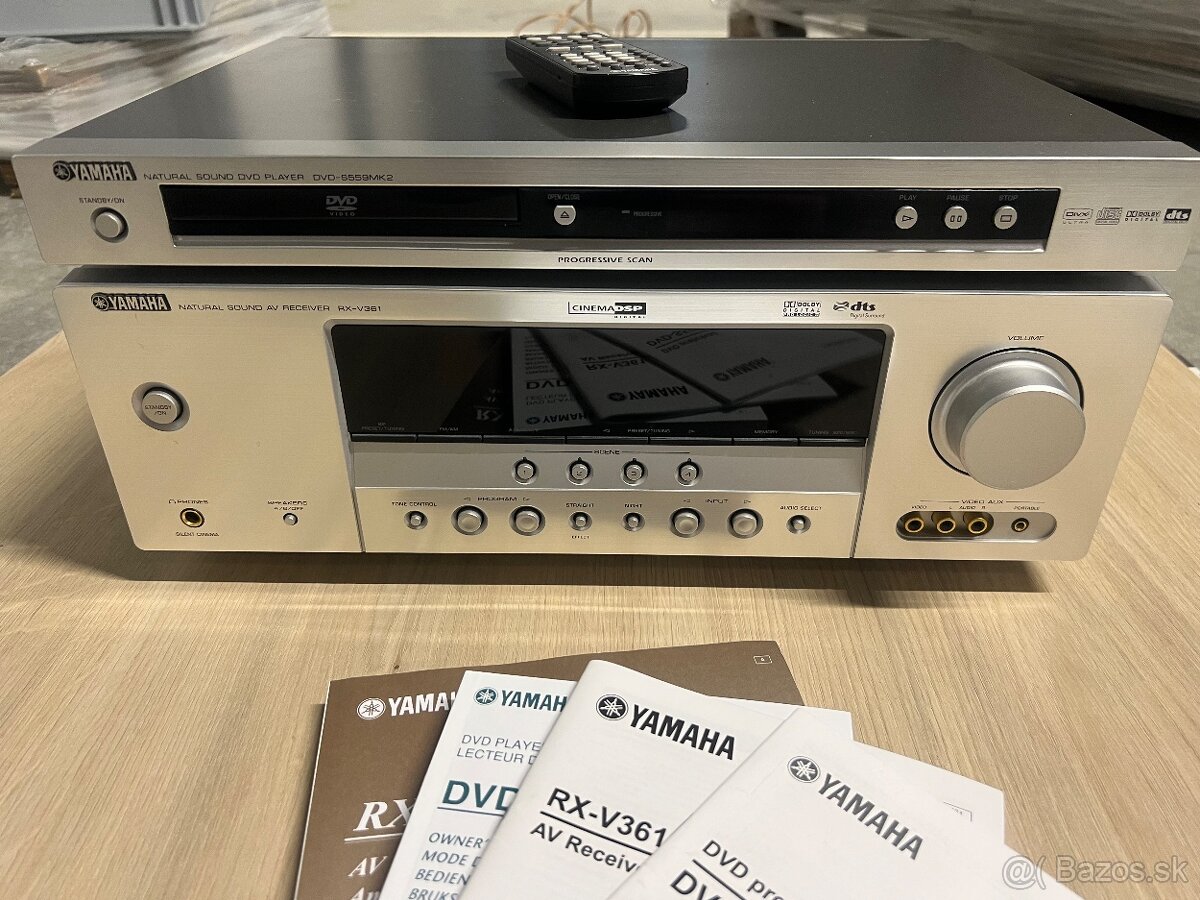 Set Yamaha AVR Receiver a DVD player