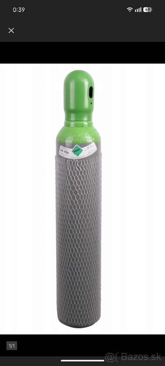 Argon zvárací argón čistý 8l 200 bar