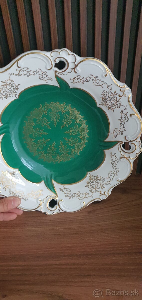 Luxusná starožitná porcelánová misa Weimar