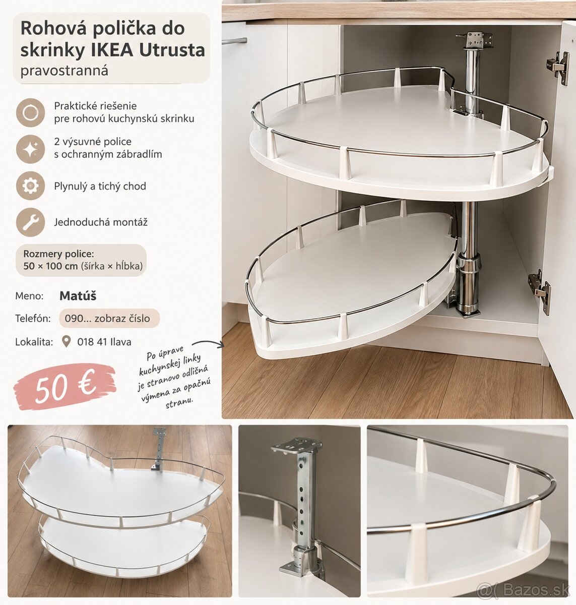 IKEA UTRUSTA – rohový výsuvný systém