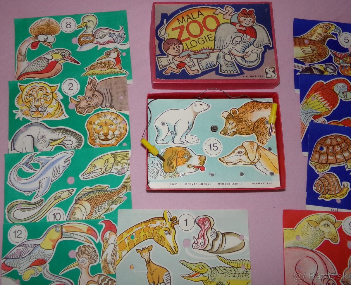 RETRO HRAČKA, HRA - MALÁ ZOOLOGIA 1986 VDI Plzeň