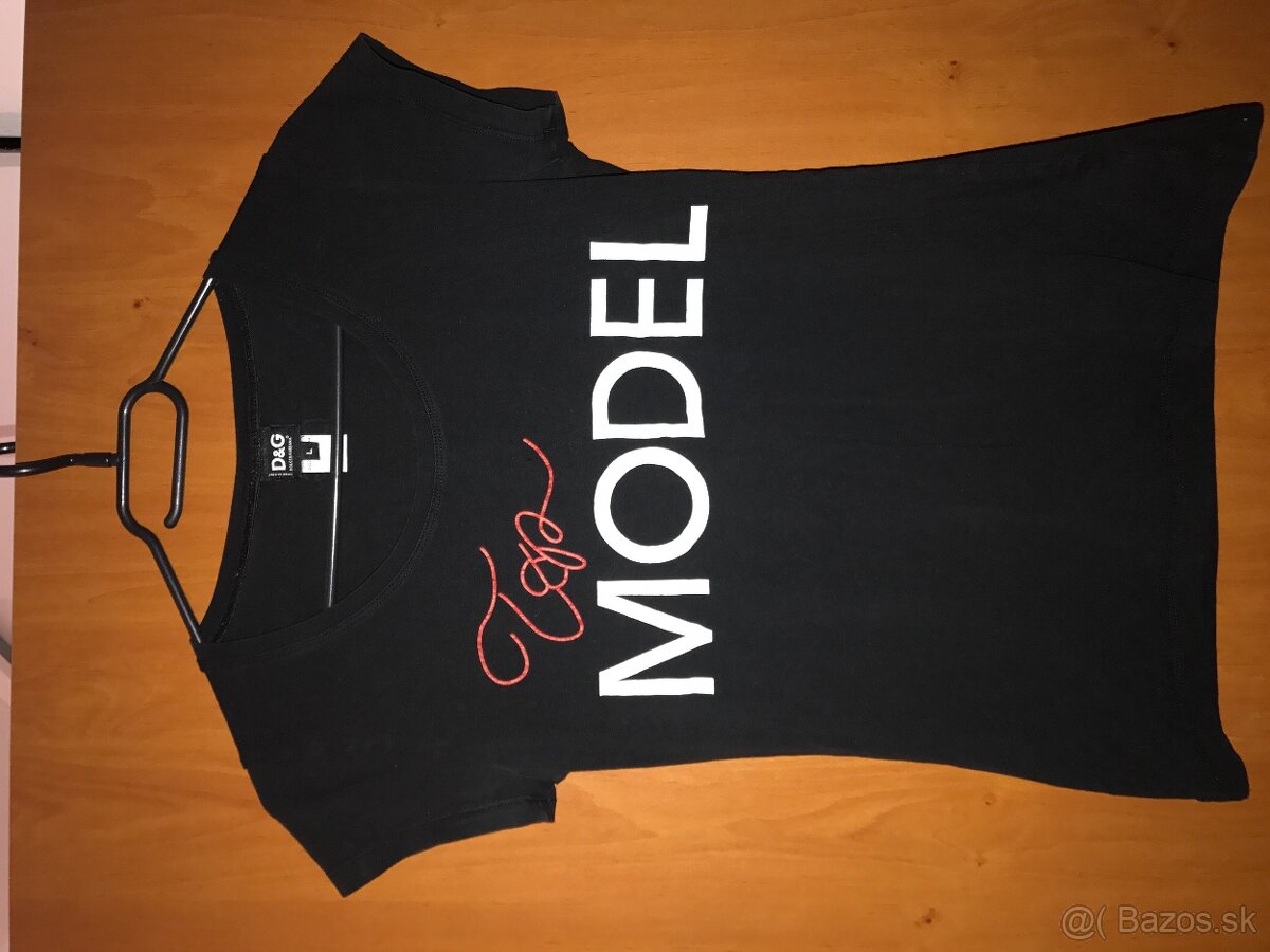 D&G originál black damske tricko kolekcia top model  M/L