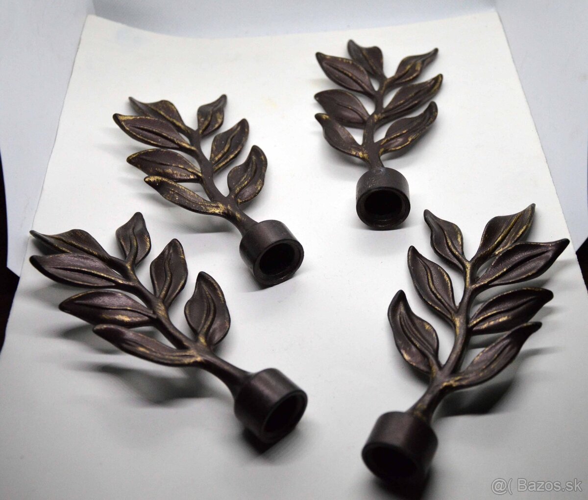 Kovové koncovky na garnižovú tyč "stromčeky"