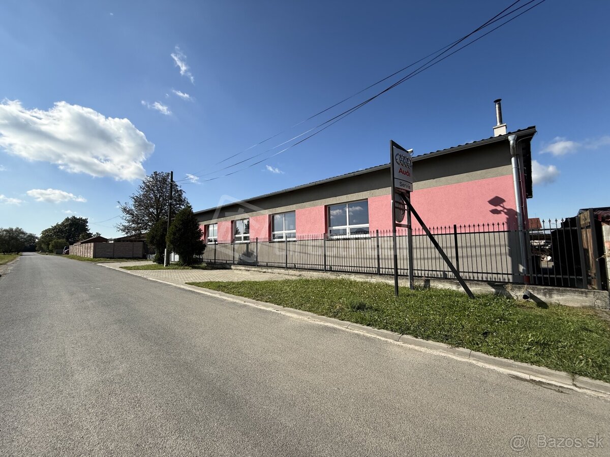 Zabehnutý autoservis s veľkorysým pozemkom a veľkým …