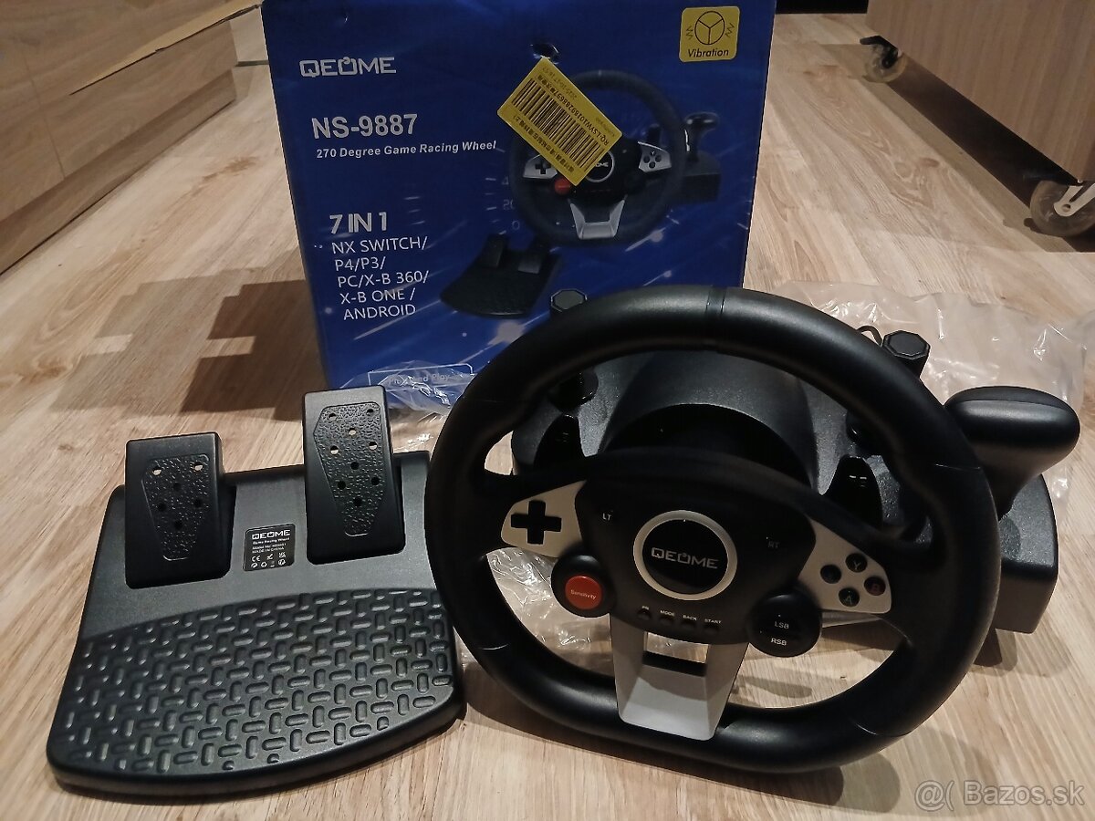 Volant+ pedále- PC/Switch/PS4/PS3/XBOXONE/XBOX360