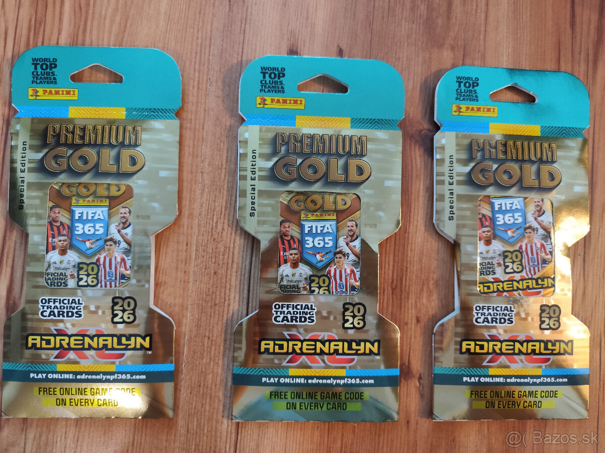 Futbalové kartičky Adrenalyn - Fifa 365 2026 - Premium Gold