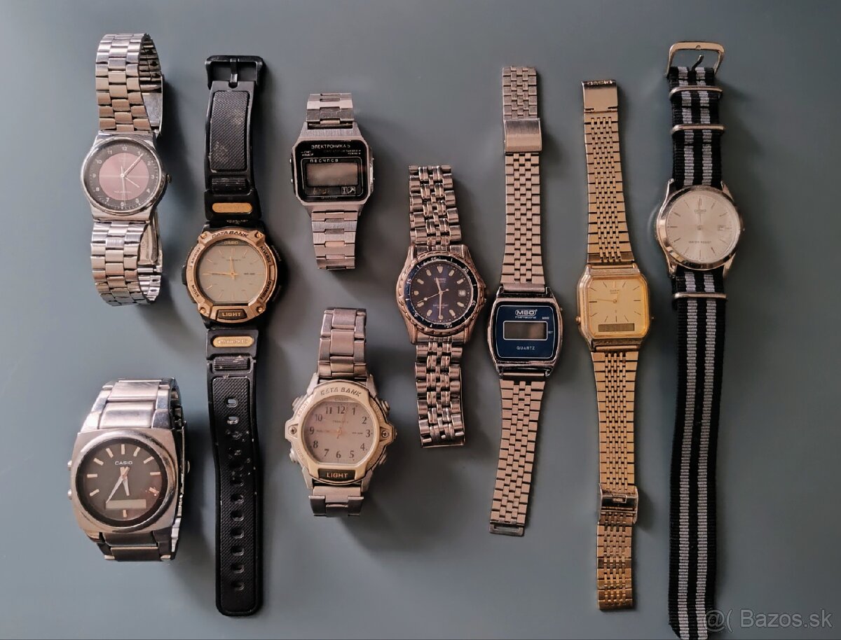 Casio, Pulsar, Timex, Elektronika, Nautica