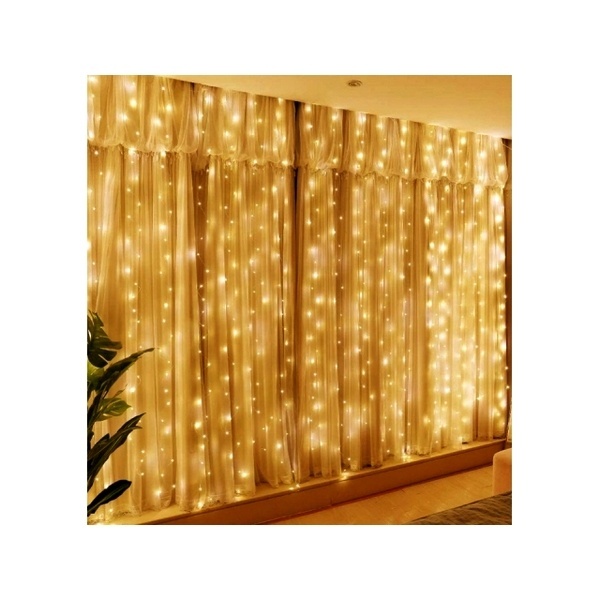 Dekorativny LED zaves 3x3m tepla/studena biela