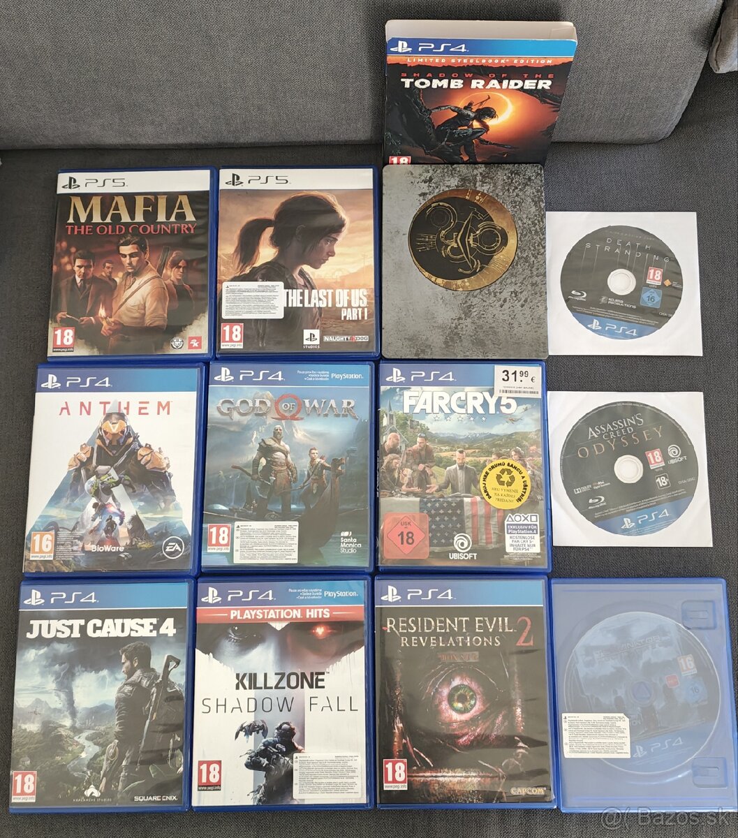 Predám hry na PS4 a PS5