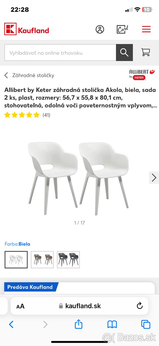 stoličky Keter tvrdený plast