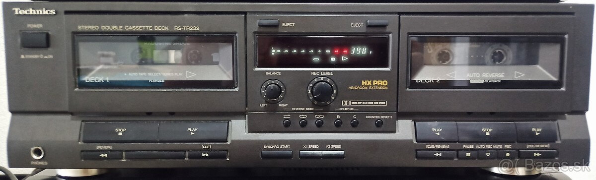 Technics RS-TR232 Stereo double casette deck.