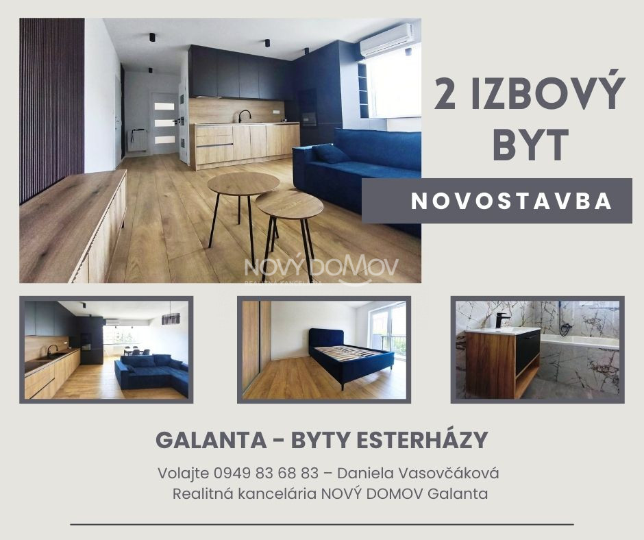 NOVOSTAVBA - zariadený, klimatizovaný 2 izbový byt