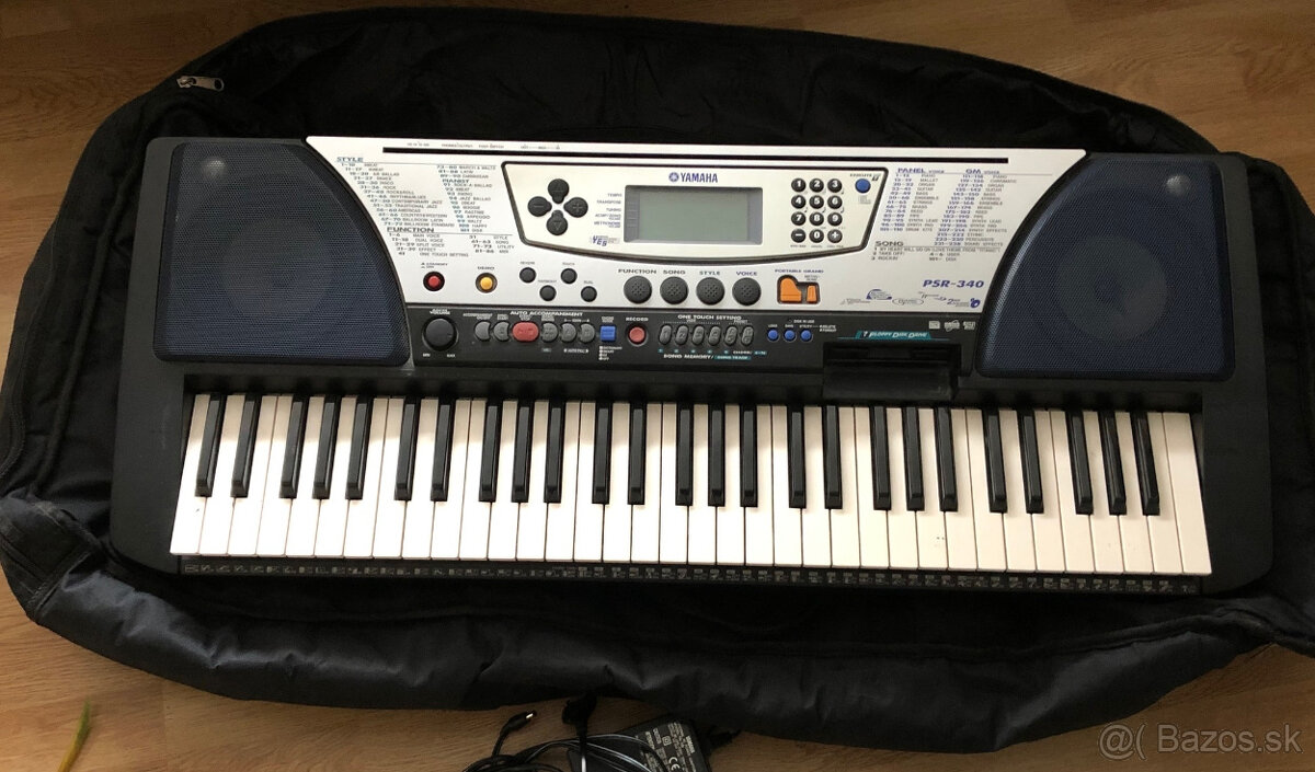 Yamaha PSR-340 set s taškou, adaptérom, bat. aj disketou